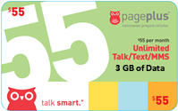 PagePlus Talk n Text $55.00 Unlimited Plan