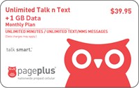 PagePlus Talk n Text $39.95 Unlimited Plan